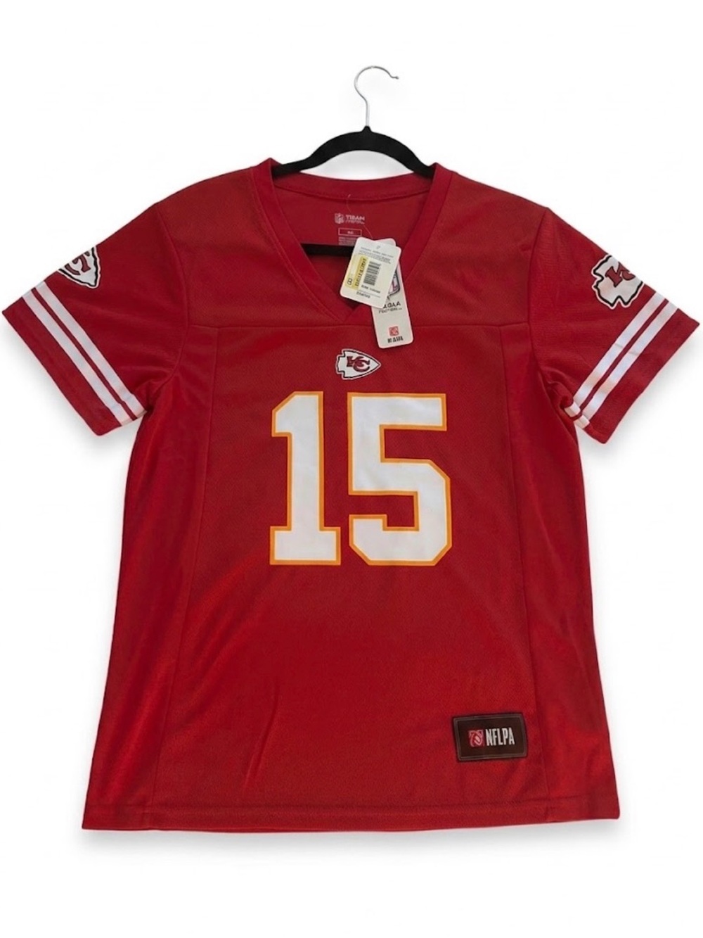 NFL Red Team Apparel V-Neck Jersey with Tags